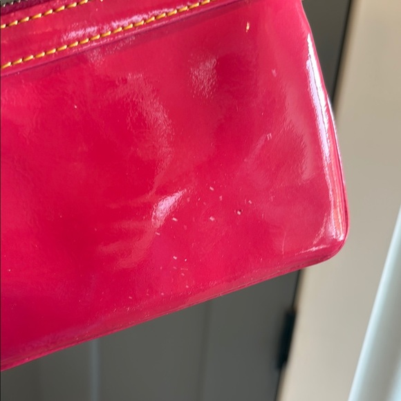 Dooney & Bourke Shiny Pink Wristlet Keychain Pouch - Picture 4 of 4